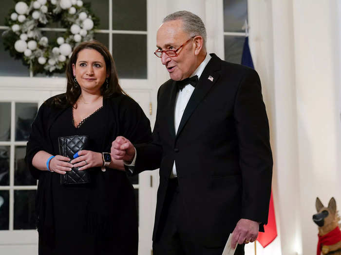 Several high-ranking Democratic leaders were there, including Senate Majority Leader Chuck Schumer, who brought his daughter Jessica as a guest.