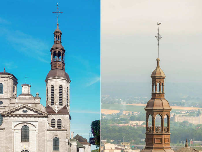 Additionally, old-world cathedrals in Québec City, like Notre-Dame de Québec Basilica-Cathedral, reminded me of those I later saw in Europe. This one has a Neoclassical style, with towers and stained-glass detailing, according to Québec City