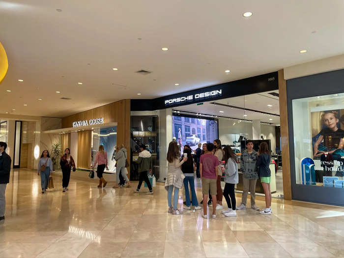 Instead of teenagters, these stores were primarily filled with what looked to be late-Gen Zers and millennials, although the shoppers at South Coast Plaza often seem to skew older because of the number of luxury retailers.