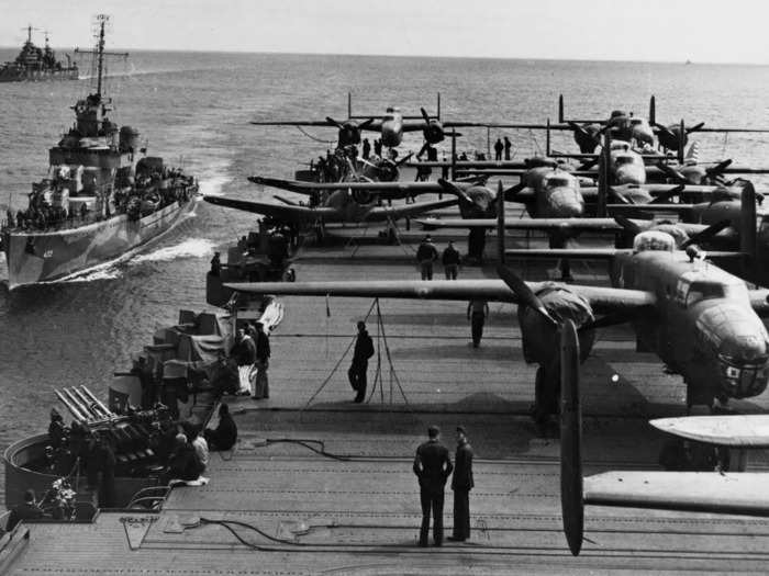 The bomber was named to honor the "courageous spirit" of 80 airmen who changed the course of World War II with the Doolittle Raid.