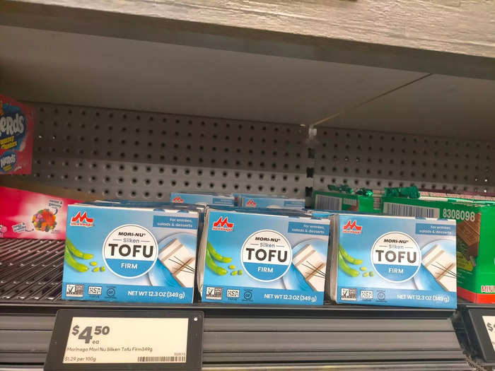 I was surprised to see firm tofu in the American section, separate from the other tofu brands.