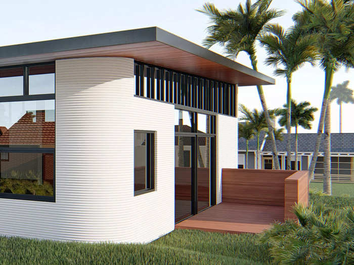 Like other 3D printed homes, this build will have curved walls made possible by the printer.