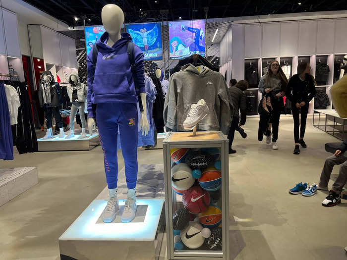 Youth had an entire floor to explore – plenty of clothing and shoes to mix and match. There were many more options for children than what Adidas offered at its flagship store.