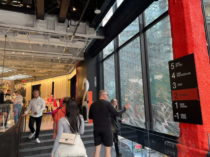 The flagship store has six levels for customers to explore, and on both visits, sometimes it felt like I was competing for roaming space with throngs of visitors.