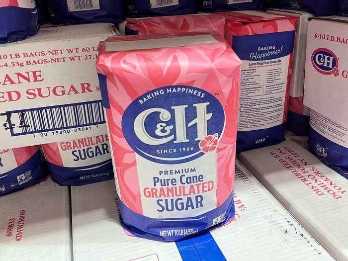 Granulated sugar is another staple ingredient.