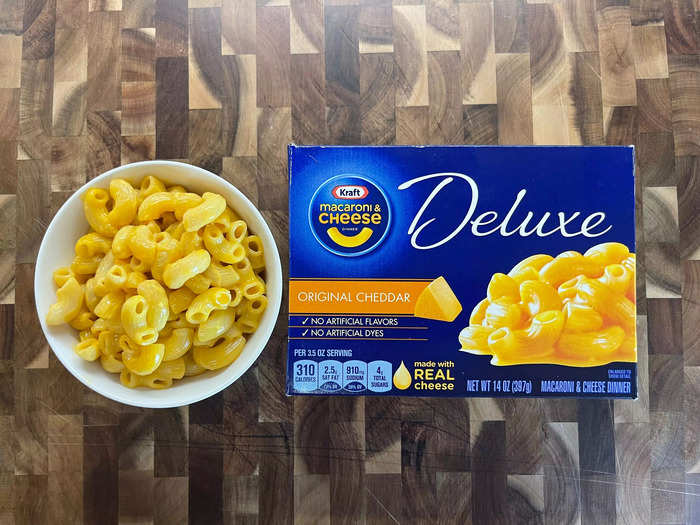 I was curious about the Kraft Deluxe macaroni and cheese.