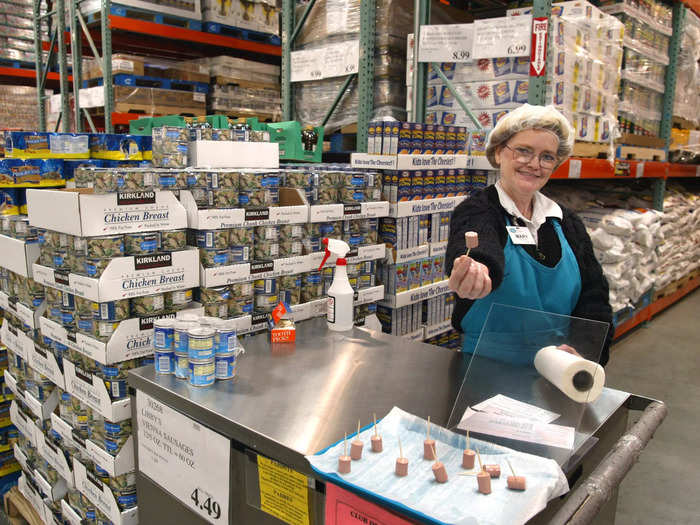 The people handing out free food samples at Costco work for a completely different company.