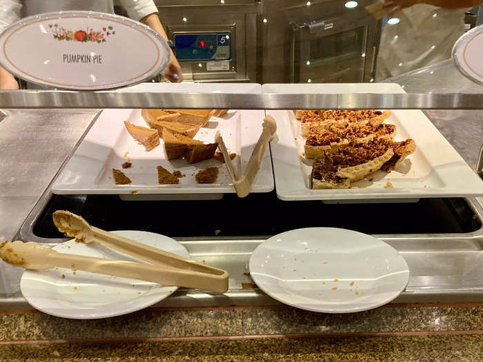 After dinner, we went upstairs to the lido deck and snagged some extra slices of pie from Sweet Spot, a dessert buffet.