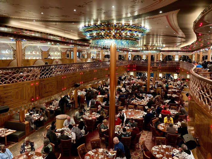 The Thanksgiving feast was in the same place where we had all our dinners: Truffles Restaurant, the ship