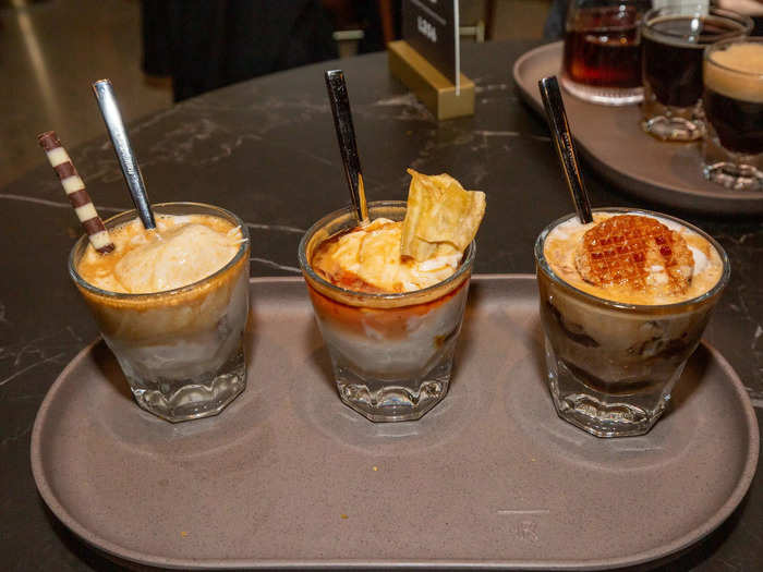 I appreciate the unique takes on a standard affogato.