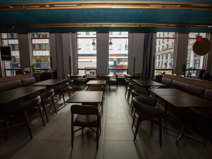 But as far as I could tell, the interior looked like any traditional restaurant with rows of tables, bar seating, and large windows with views of 5th avenue and 34th street.