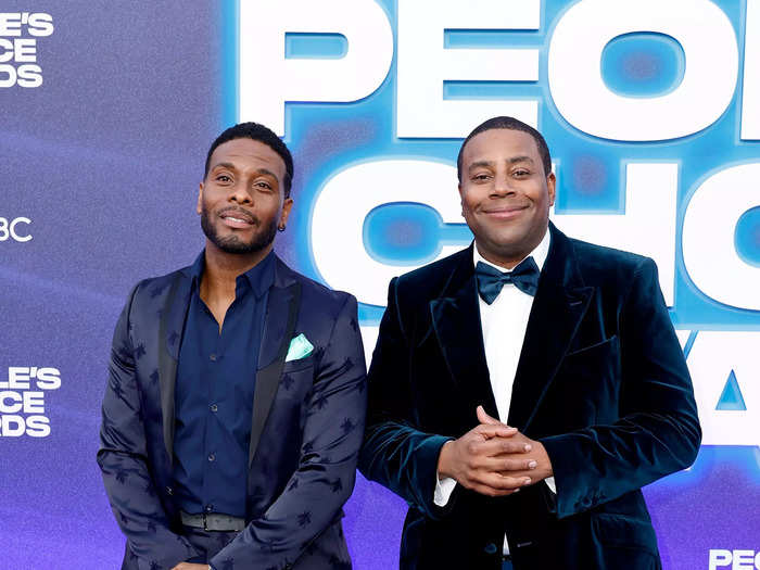 "Kenan & Kel" stars Kel Mitchell and Kenan Thompson posed together on the red carpet following their reunion on "Saturday Night Live."