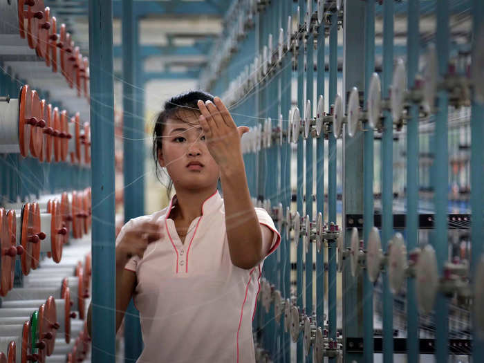 The Kim Jong Suk Pyongyang textile factory, named after North Korean leader Kim Jong Un