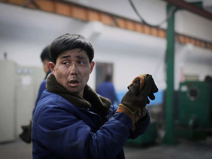 The 326 Electric Wire Factory in Pyongyang says it has 1,000 workers on any given day. When the Los Angeles Times visited in 2016, only 100 were on duty.