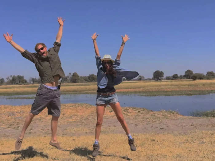 The couple shared photos from their third date, a 10-day long camping trip to Botswana. Harry was already planning to go and invited Meghan to come along after their second date, he said in the docuseries.