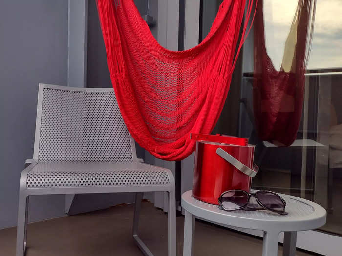 My deck also had a hammock, which I loved for enjoying afternoon naps alongside the ocean.