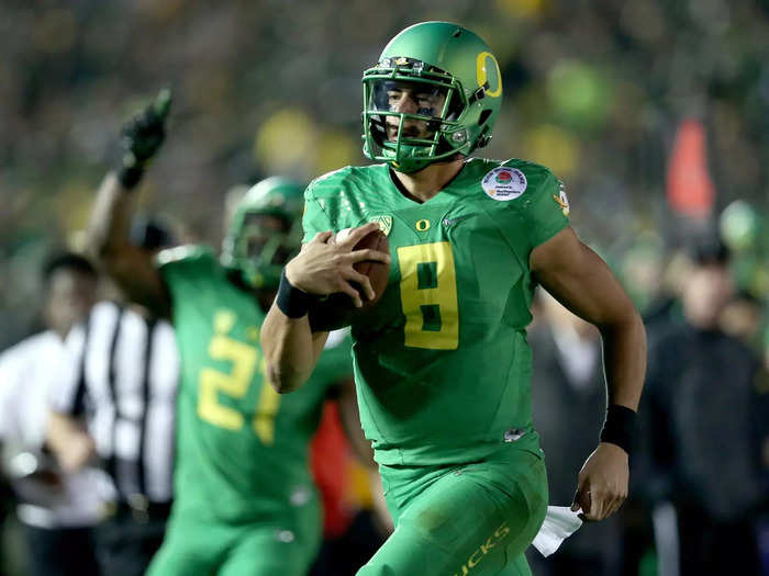 Hawaii native Marcus Mariota took home the Heisman in 2014 and led Oregon to a win over Winston in the first College Football Playoff before falling to Ohio State in the title game.