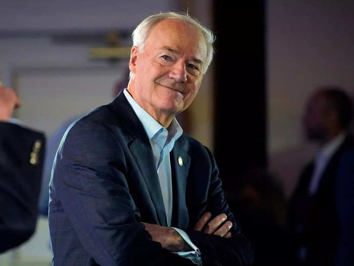 Outgoing Gov. Asa Hutchinson of Arkansas