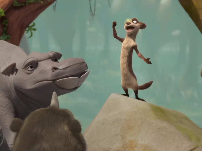 Simon Pegg lent his voice to Buck in "The Ice Age Adventures of Buck Wild."