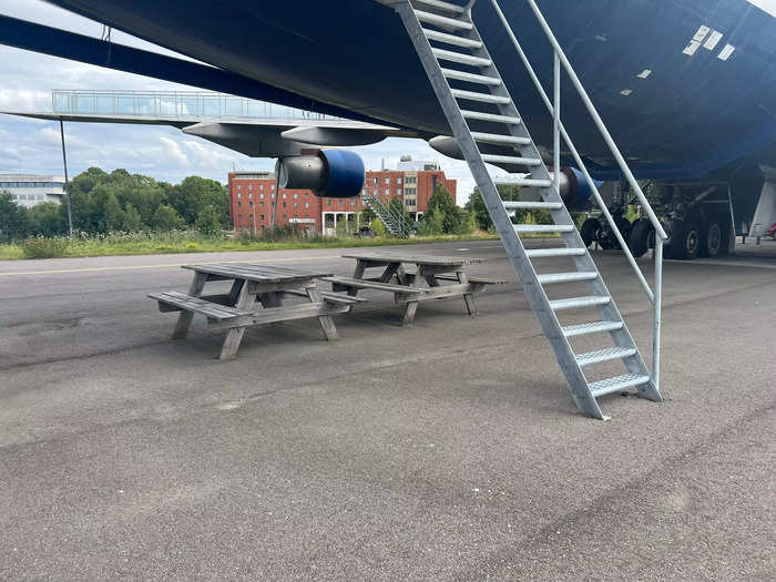 …there are picnic tables around for relaxing and socializing…