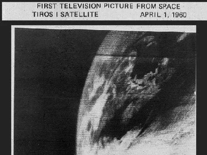 The first television picture from space, taken 450 miles above Earth