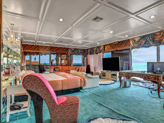 There are four bedrooms in the house. The primary suite has 180-degree views of the ocean.