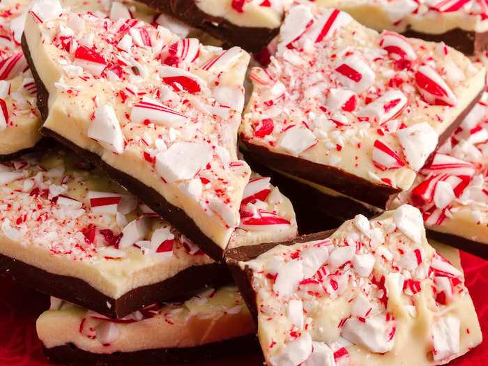 You can also make a festive white chocolate and peppermint bark.