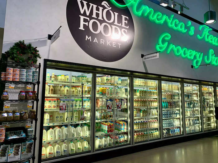 The chain has been criticized by analysts for not differentiating itself enough from other grocery stores, but at least in this location Whole Foods is positioning itself as "America