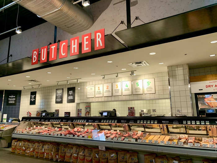 The butcher counter was also large and impressive, even bigger than the one at Wegmans.