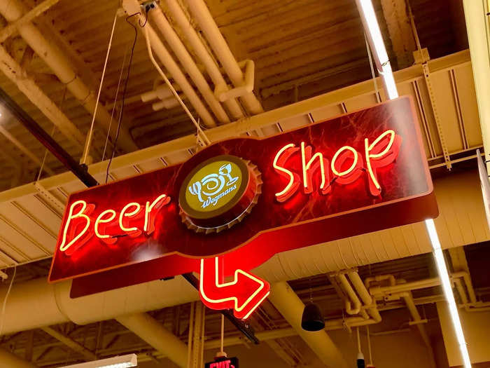 A back corner of the store is dedicated to a fairly extensive beer selection with both local and national brands.