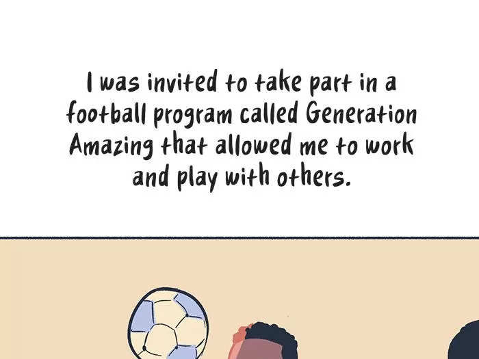 I was invited to take part in a football program called Generation Amazing that allowed me to work and play with others. I became a team captain. And started to talk to workers from other sites. About their rights. What they should ask for from their supervisors.  They started to say, “You know Azeez?” “Go tell him what’s happening. He’ll help you.” And I went from being captain to being a coach.