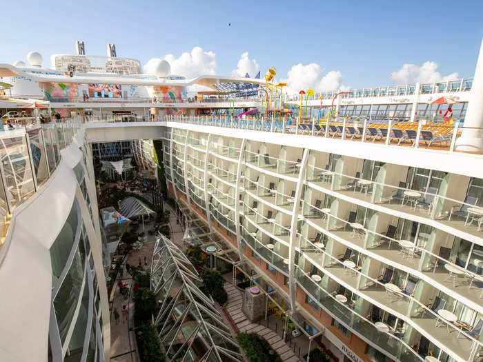 My balcony stateroom was located on deck eight, the same deck as the ship