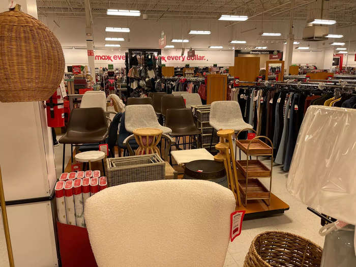 T.J. Maxx had a small selection of furniture, something that Kohl