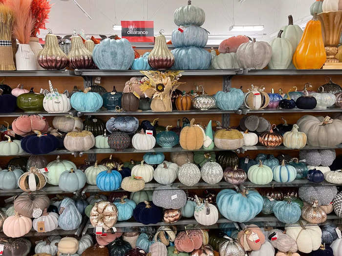 I also had no idea that decorative pumpkins came in so many different sizes and colors.