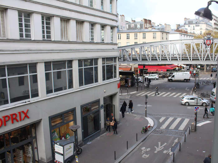 ... but the area around the landmark was so built up that my view consisted of the subway and a supermarket.