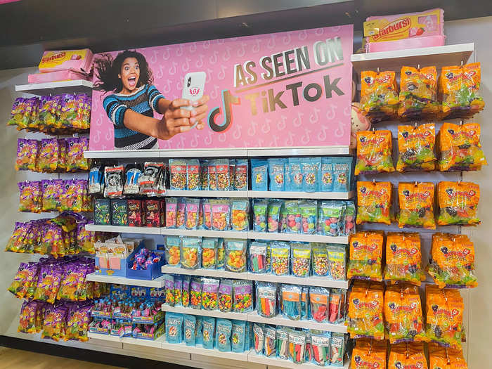 There was also an "As Seen on TikTok" display with candy that has been featured on the social media platform.