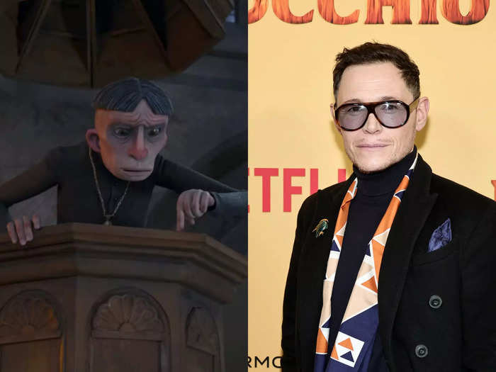 Burn Gorman plays the priest of the local church.