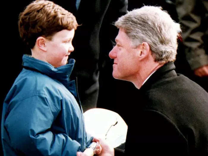 During a groundbreaking ceremony for a Pan Am Flight 103 memorial at Arlington National Cemetery on December 21, 1993, then-US President Bill Clinton handed a shovel to six-year-old Nicky Bright, whose father was one of the 270 killed in the attack five years prior.