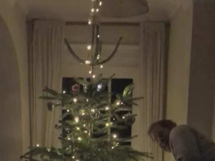 The documentary also included video of Harry lighting a Christmas tree.