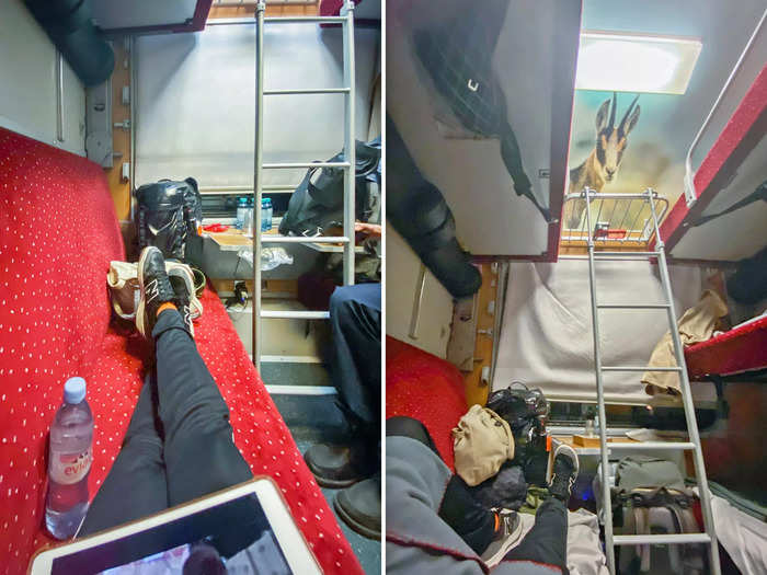 She shared the enclosed, 74-square-foot room with three other travelers and thought there wasn