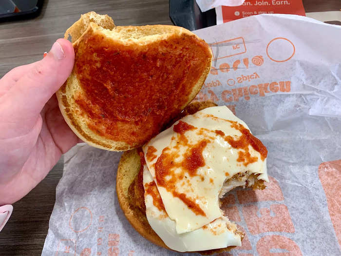 There was just enough marinara sauce to get the taste in every bite without becoming messy or making the sandwich soggy.