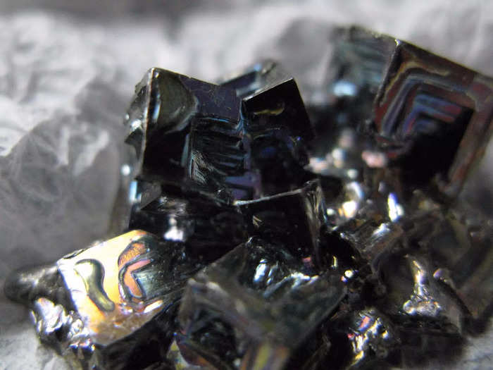 9. Bismuth crystals