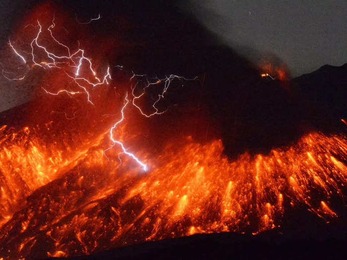 1. Volcanic lightning