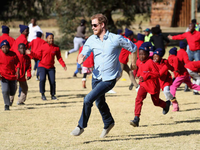 The prince returned to the center for a winter camp in 2018.