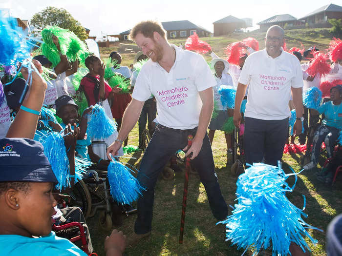 Harry celebrated the opening of the Mamohato Children