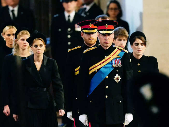 King Charles granted Harry an exception to wear his military regalia to stand vigil for his grandmother on September 16, 2022.