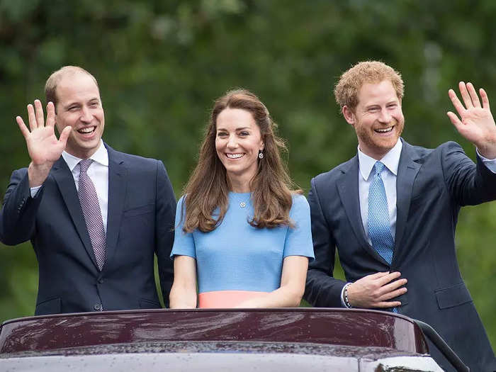 Harry also appeared to be close to William and Kate Middleton when he was single.