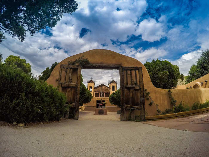 Chimayó, New Mexico, is home to a religious-pilgrimage site.