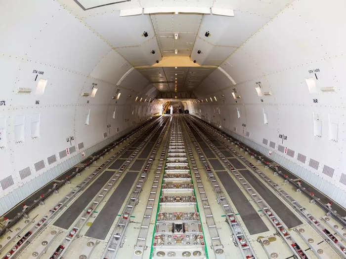 The door reduces load time for carriers as they can also simultaneously load from the back of the jet, but also allows for oversized items to be loaded without first being dismantled.