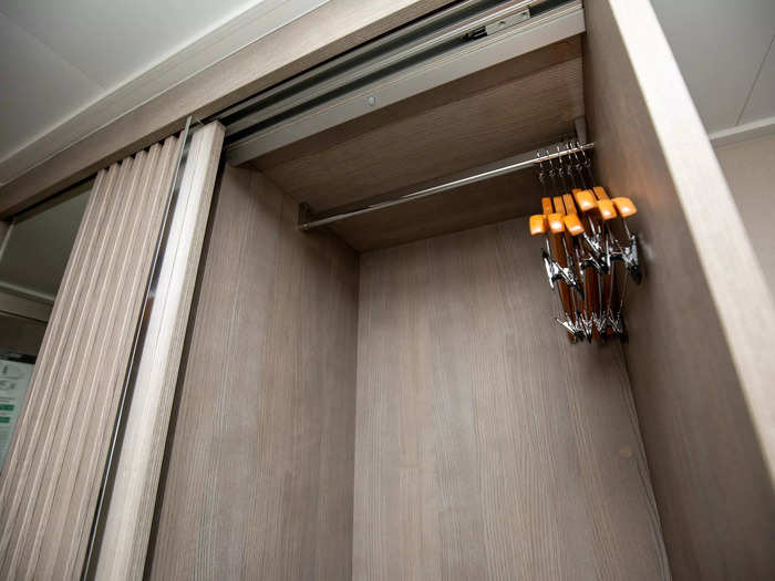 Stateroom closets are often tossed off to the side by the entry door or bathroom.